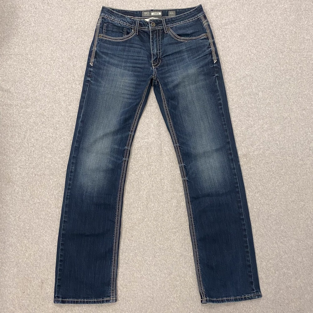 BKE Jeans Mens 32x33.5 Blue Jake Bootleg